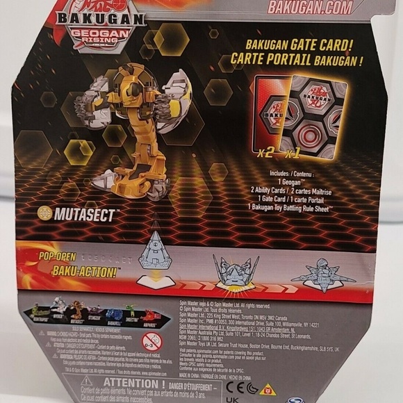 BAKUGAN GEOGAN RISING MUTASECT GEOGAN with GATE CARD BRAND NEW - Picture 4 of 5